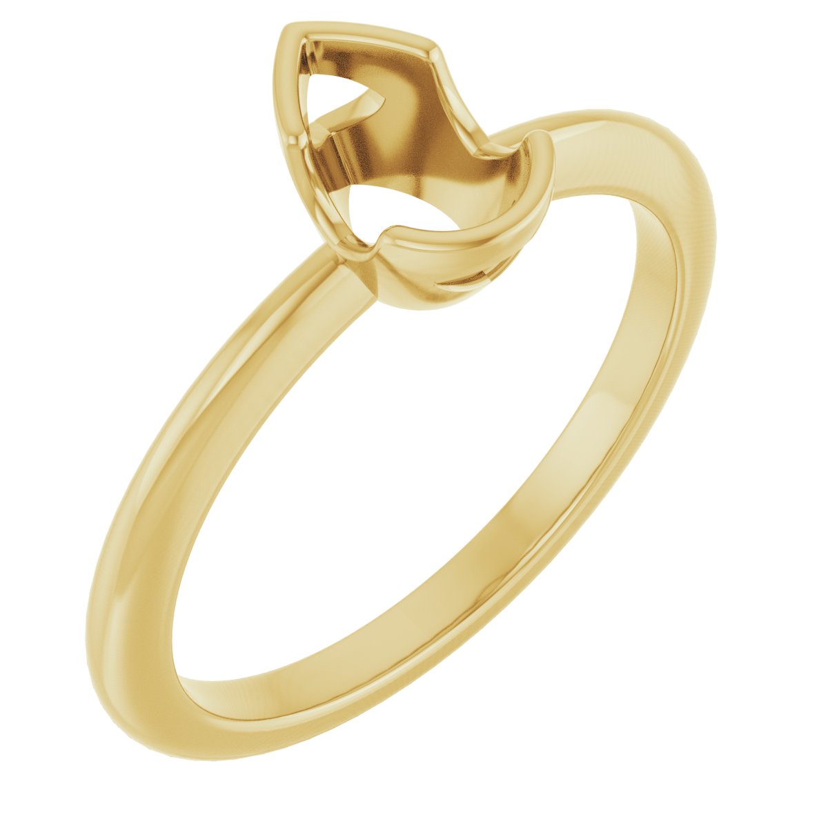 Half-Bezel Engagement Ring