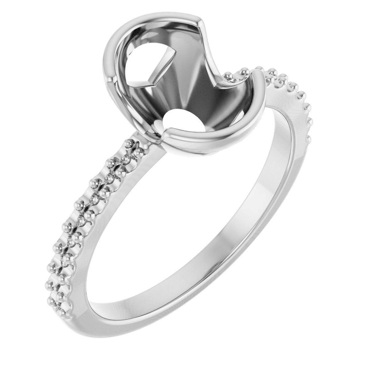 Half-Bezel Engagement Ring