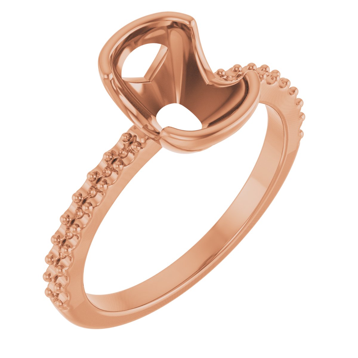 Half-Bezel Engagement Ring