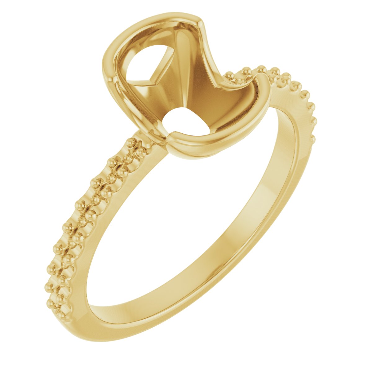 Half-Bezel Engagement Ring