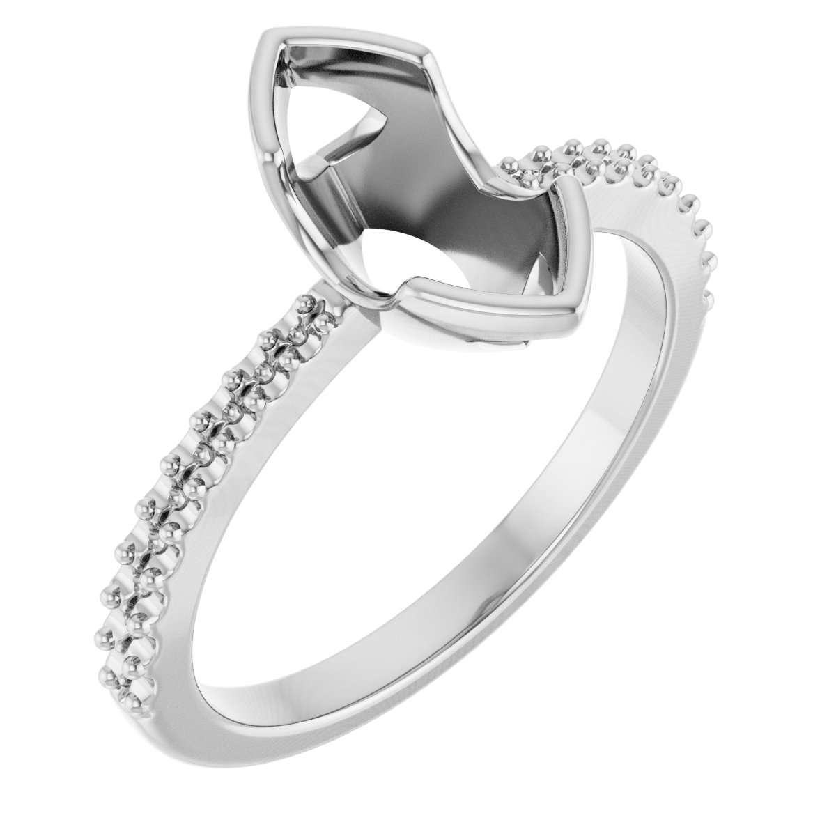 Half-Bezel Engagement Ring