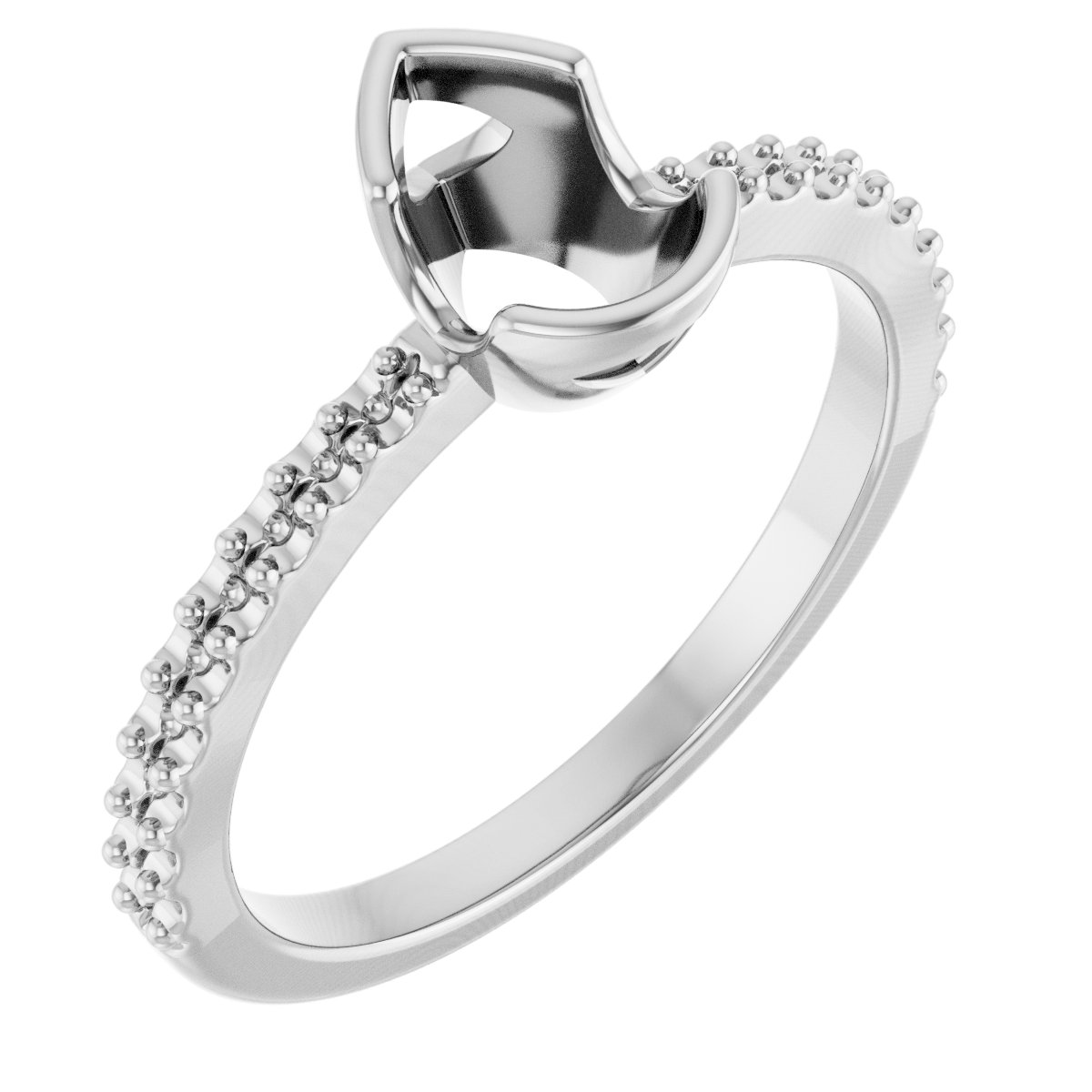 Half-Bezel Engagement Ring
