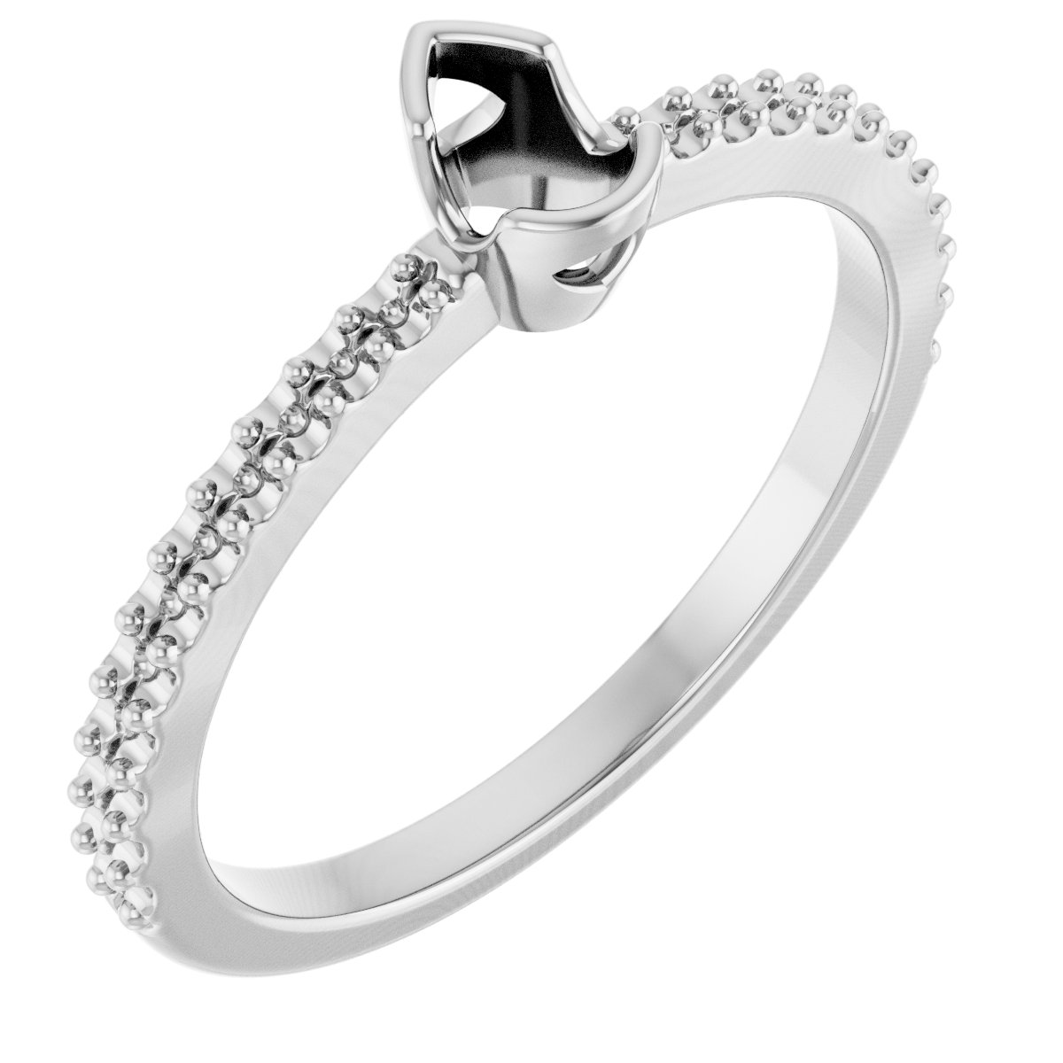 Half-Bezel Engagement Ring
