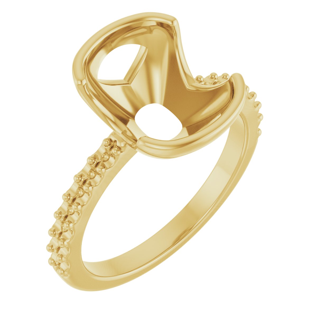 Half-Bezel Engagement Ring