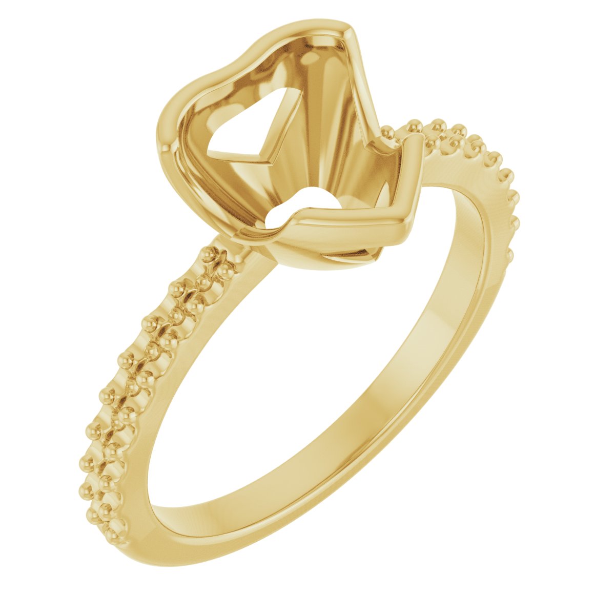 Half-Bezel Engagement Ring