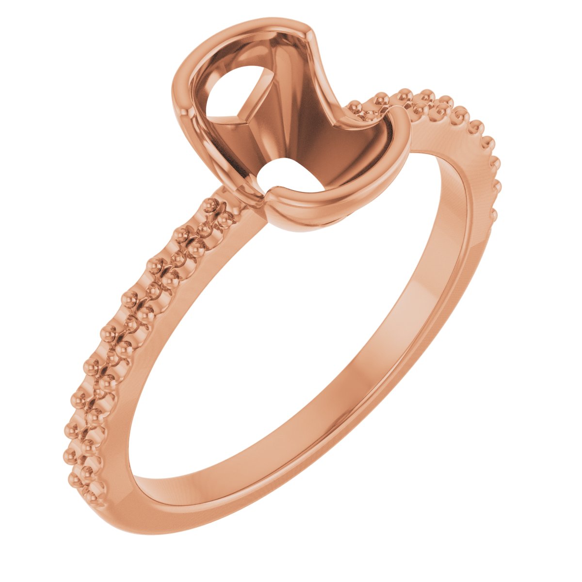 Half-Bezel Engagement Ring