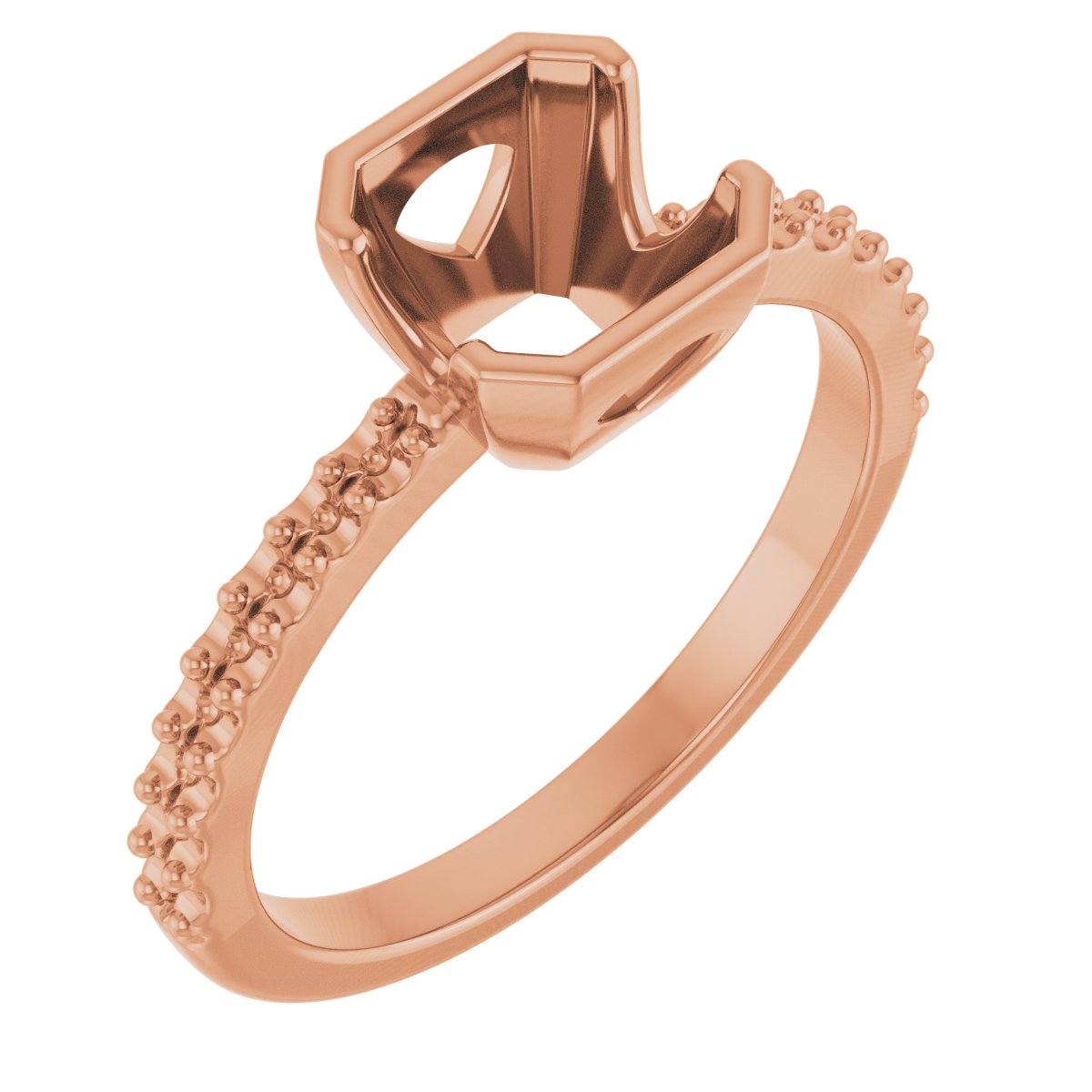 Half-Bezel Engagement Ring
