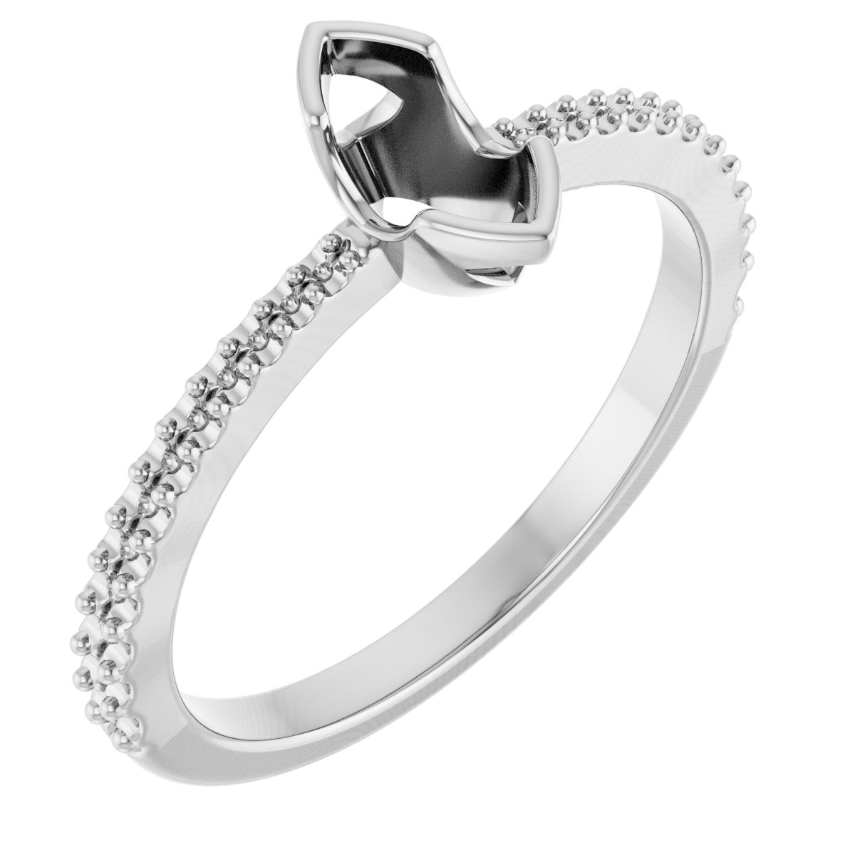 Half-Bezel Engagement Ring