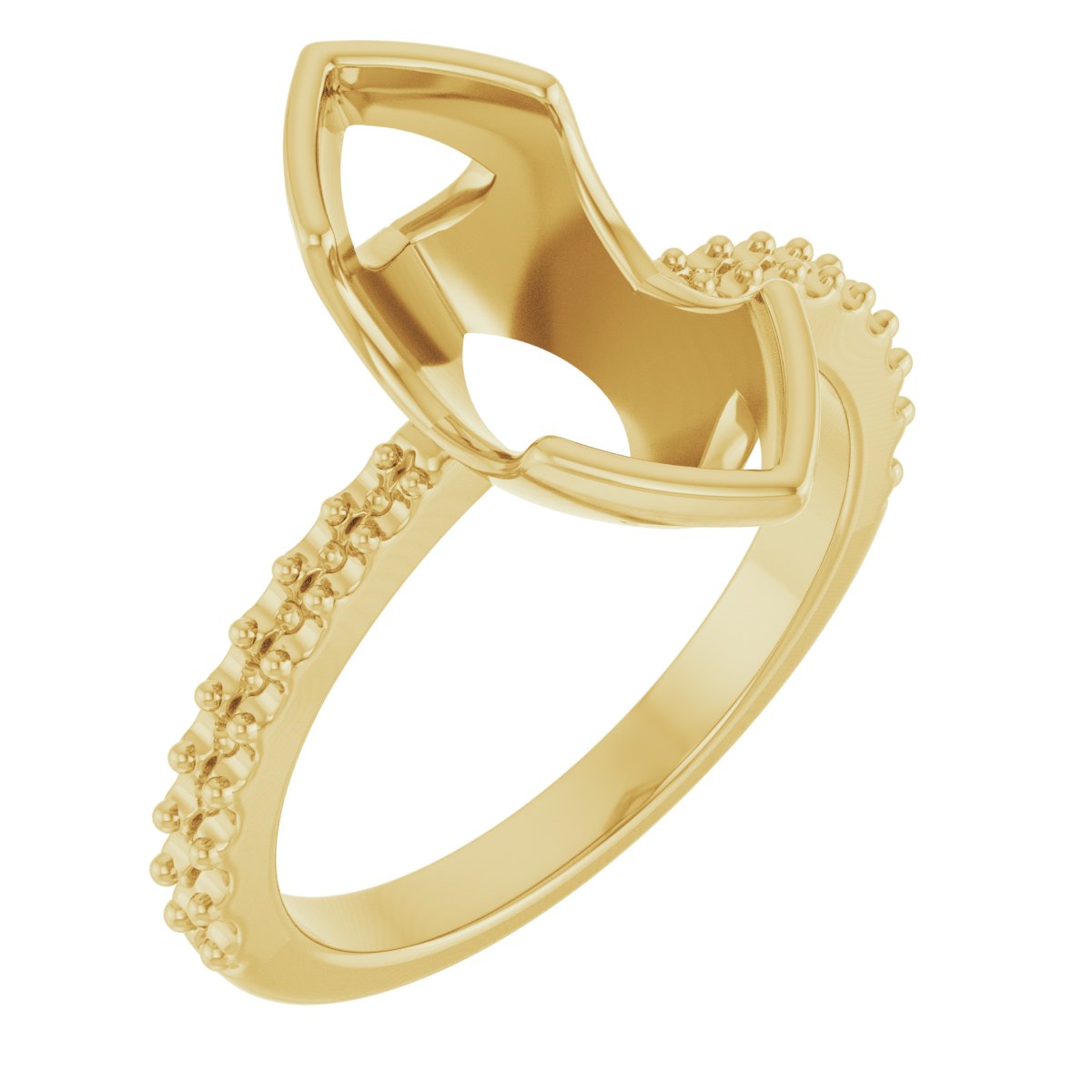 Half-Bezel Engagement Ring