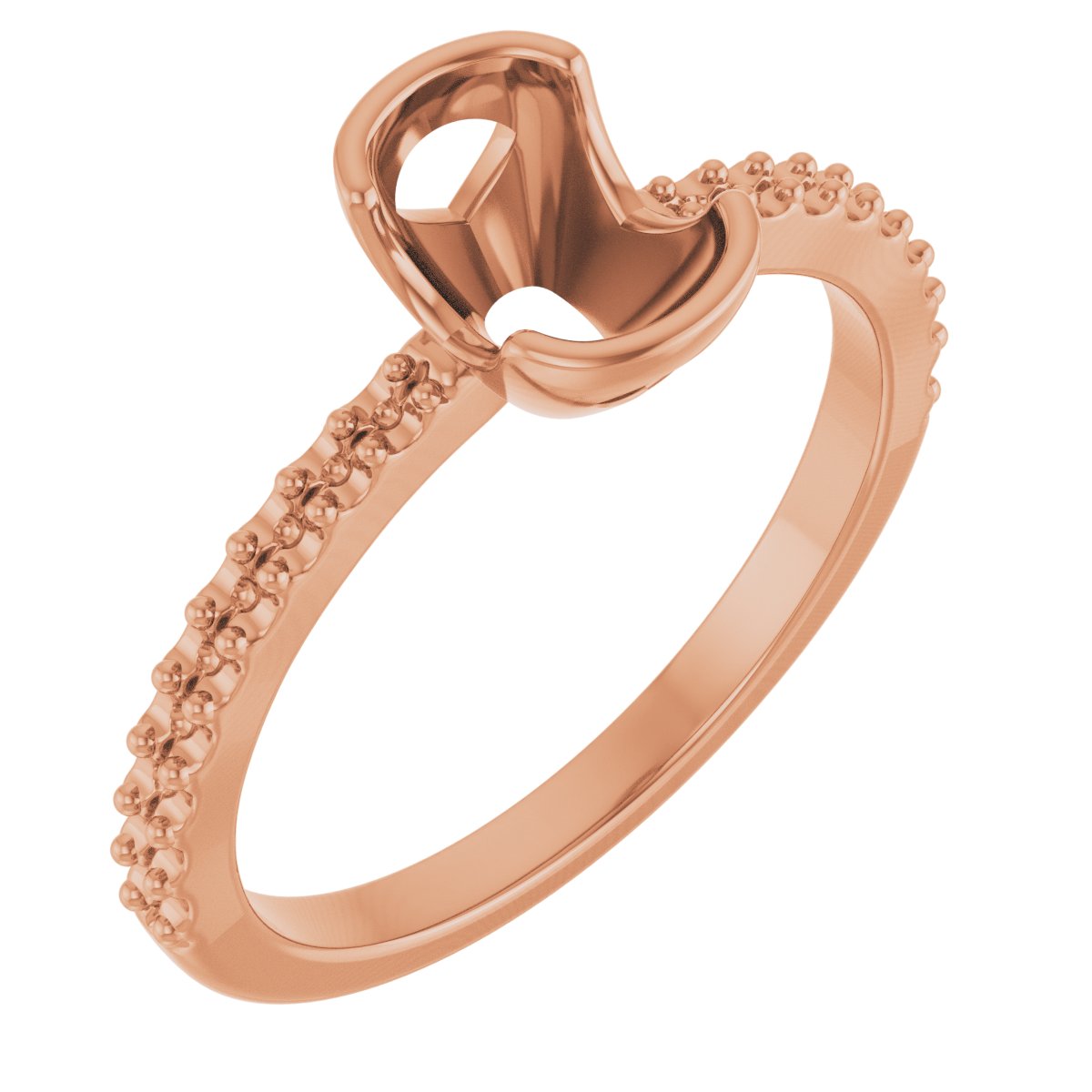 Half-Bezel Engagement Ring
