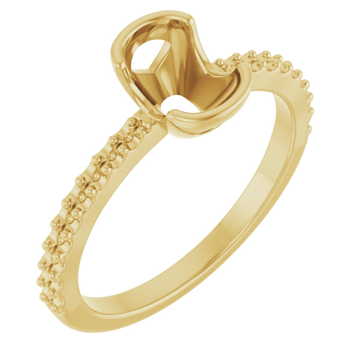Half-Bezel Engagement Ring