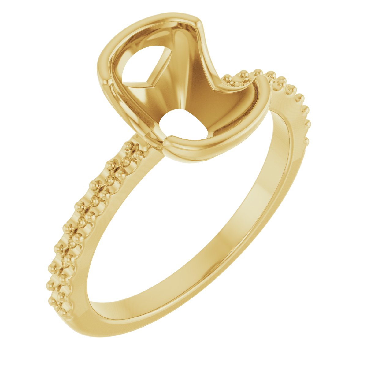 Half-Bezel Engagement Ring