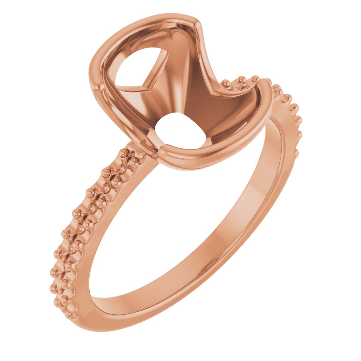 Half-Bezel Engagement Ring