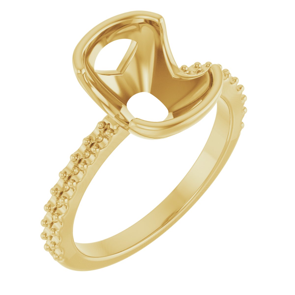 Half-Bezel Engagement Ring