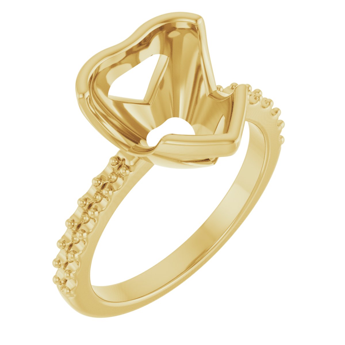 Half-Bezel Engagement Ring