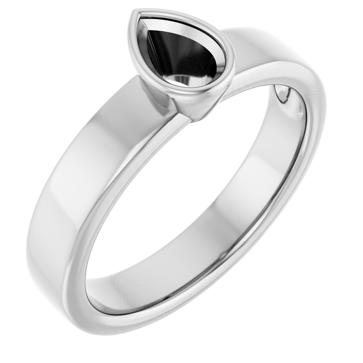 Bezel-Set Solitaire Engagement Ring