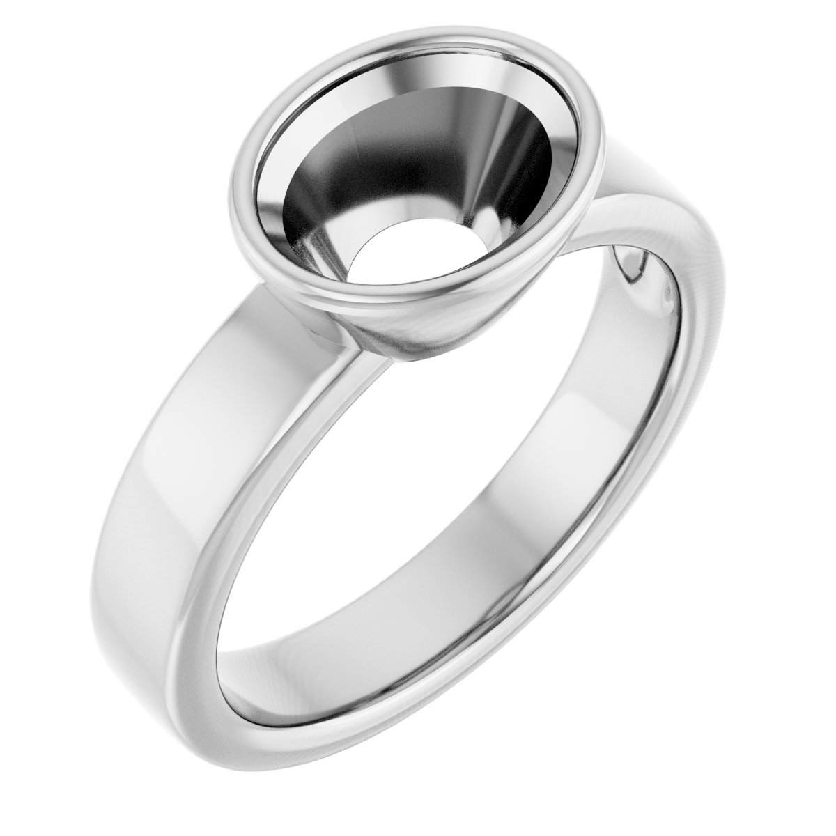 Bezel-Set Solitaire Engagement Ring