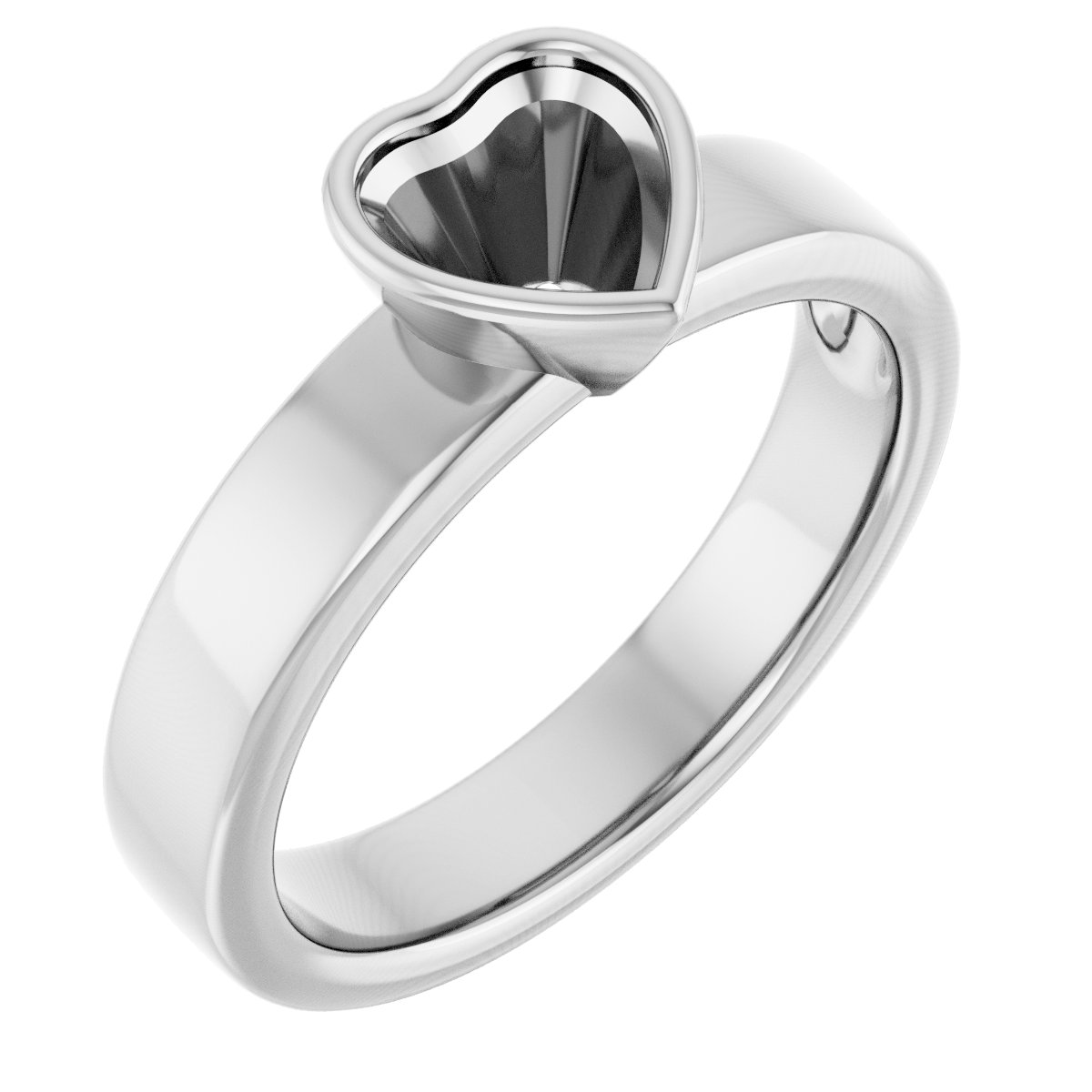 Bezel-Set Solitaire Engagement Ring