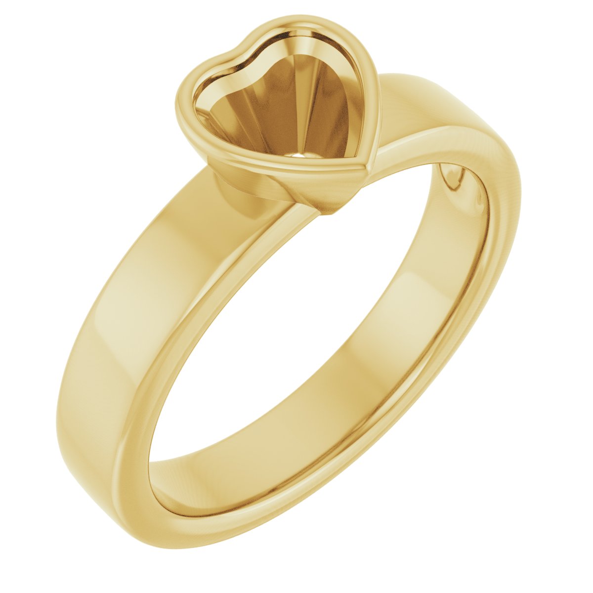 Bezel-Set Solitaire Engagement Ring