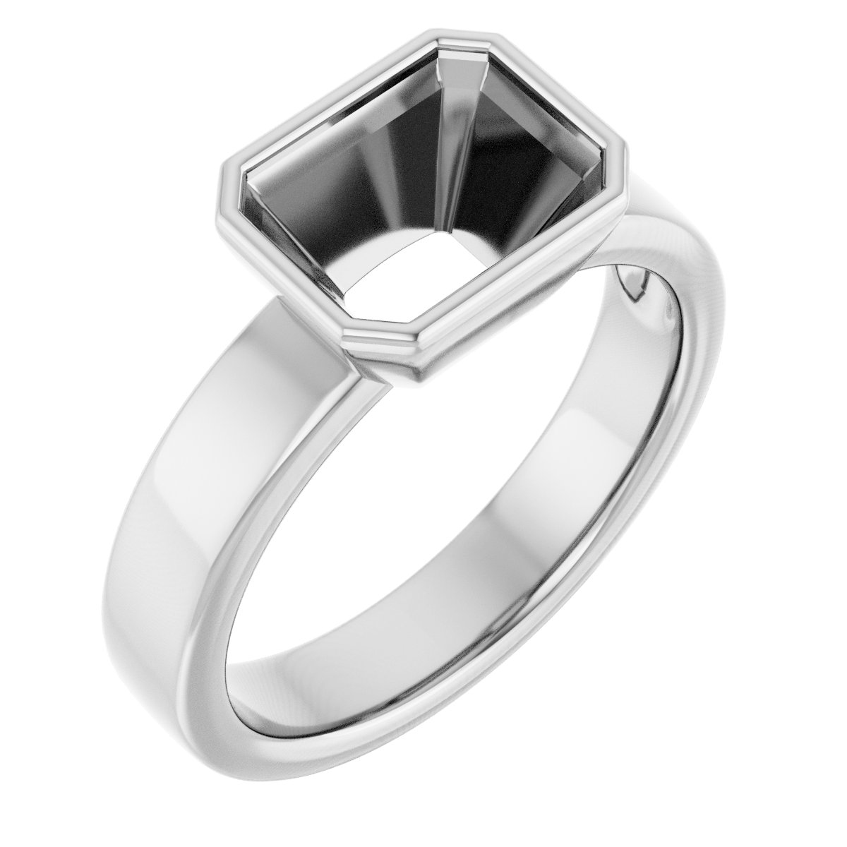 Bezel-Set Solitaire Engagement Ring