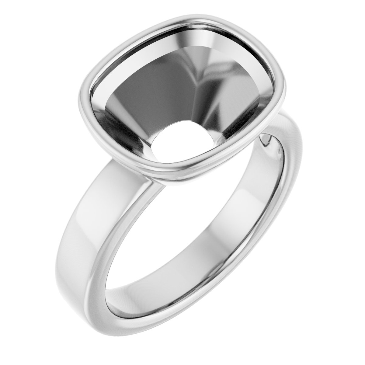 Bezel-Set Solitaire Engagement Ring