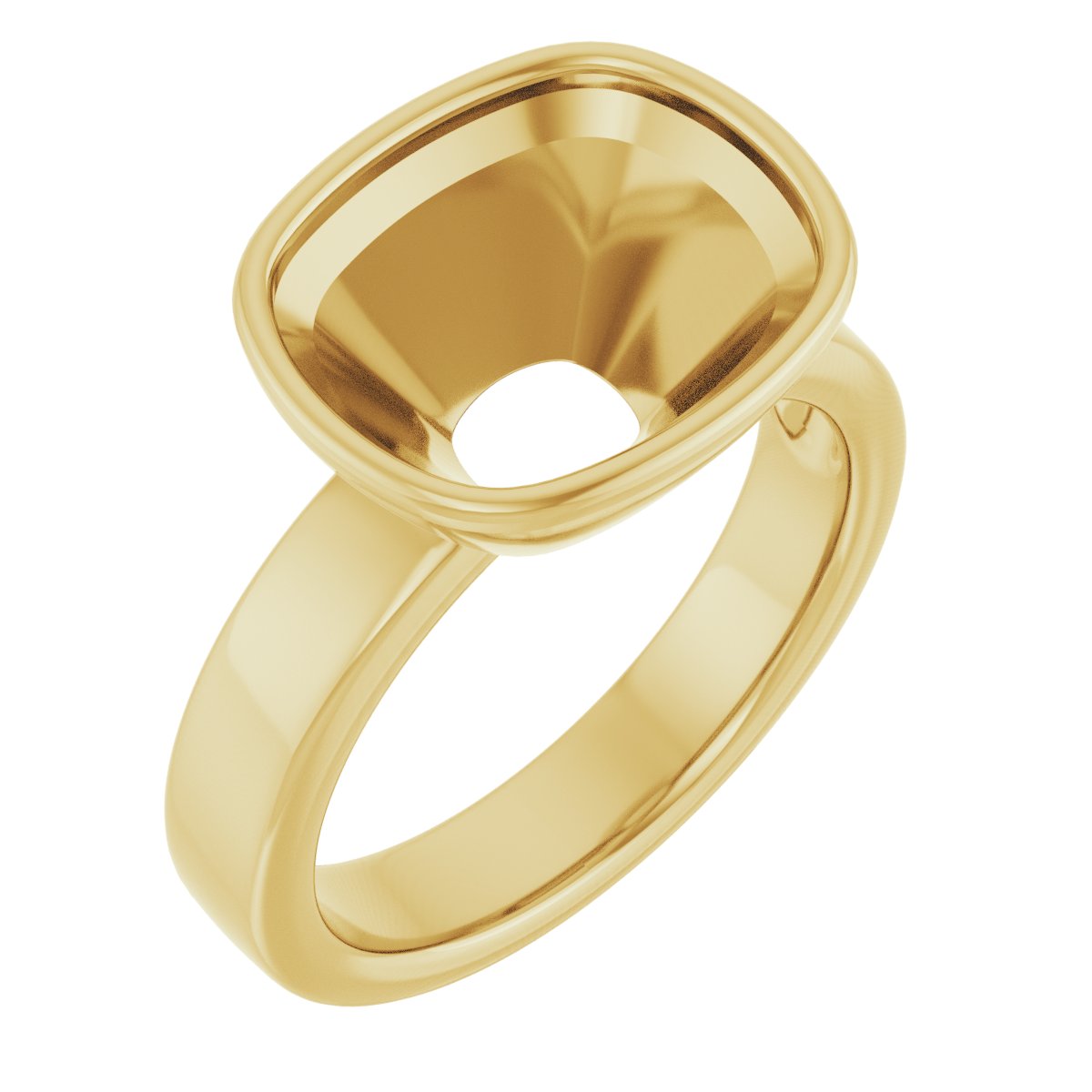Bezel-Set Solitaire Engagement Ring