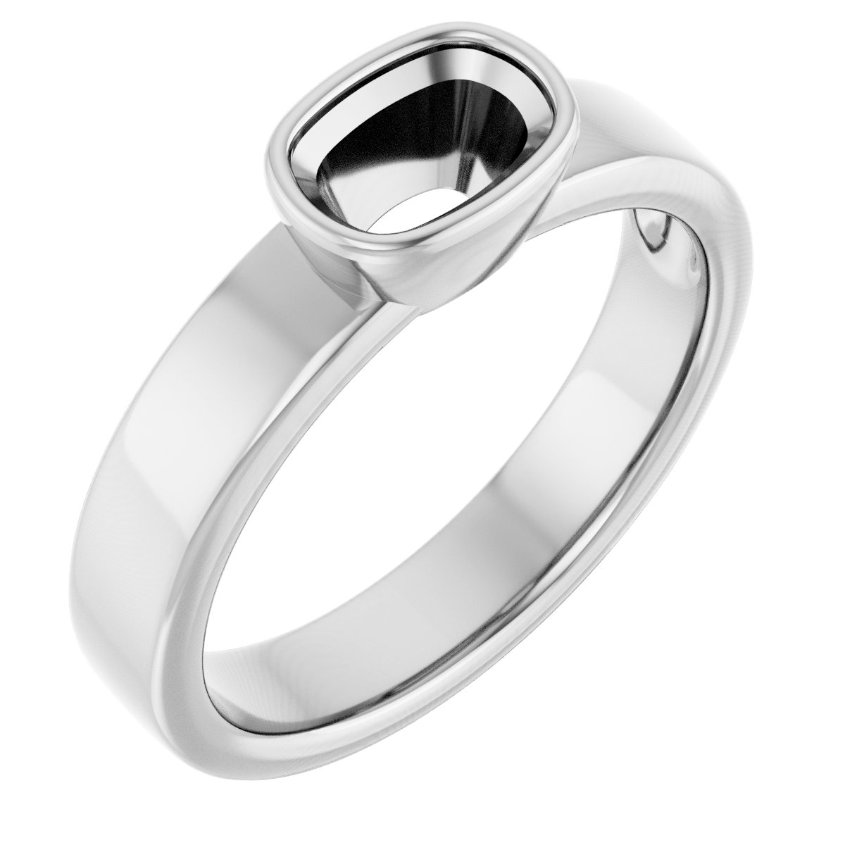Bezel-Set Solitaire Engagement Ring