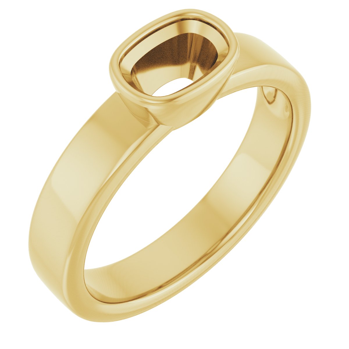 Bezel-Set Solitaire Engagement Ring