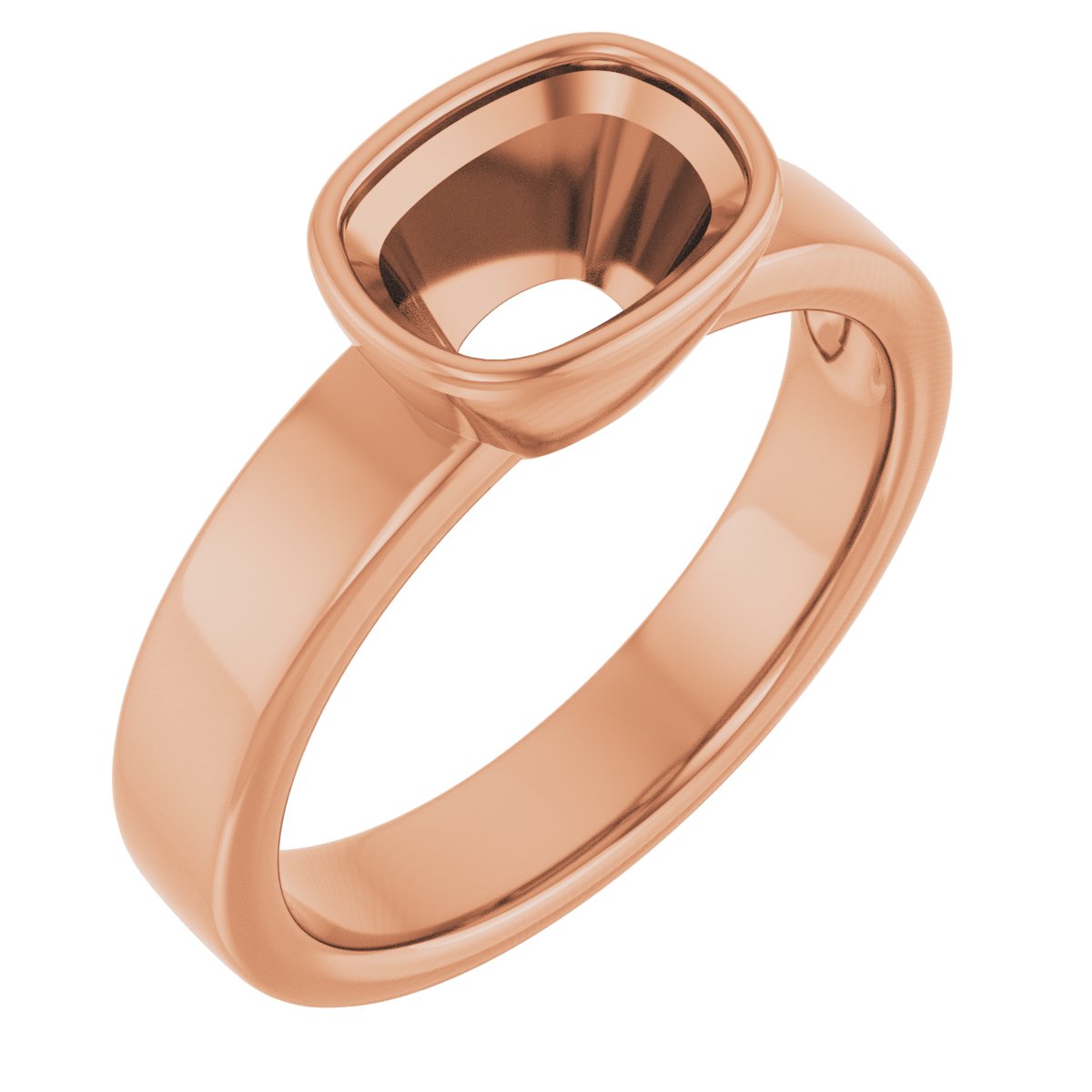 Bezel-Set Solitaire Engagement Ring