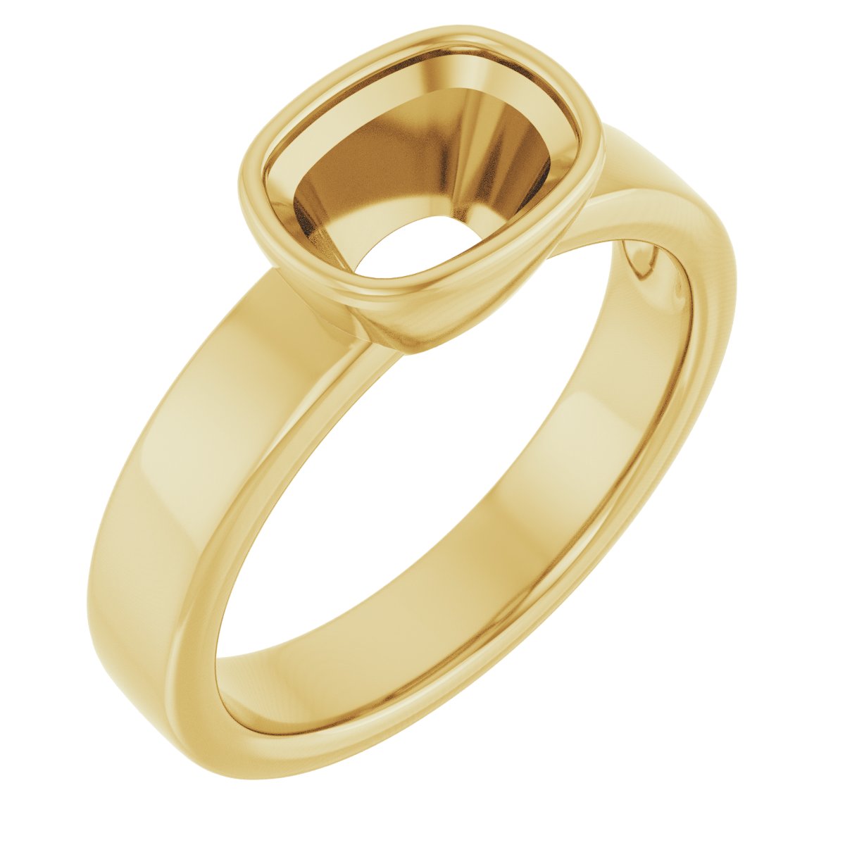 Bezel-Set Solitaire Engagement Ring