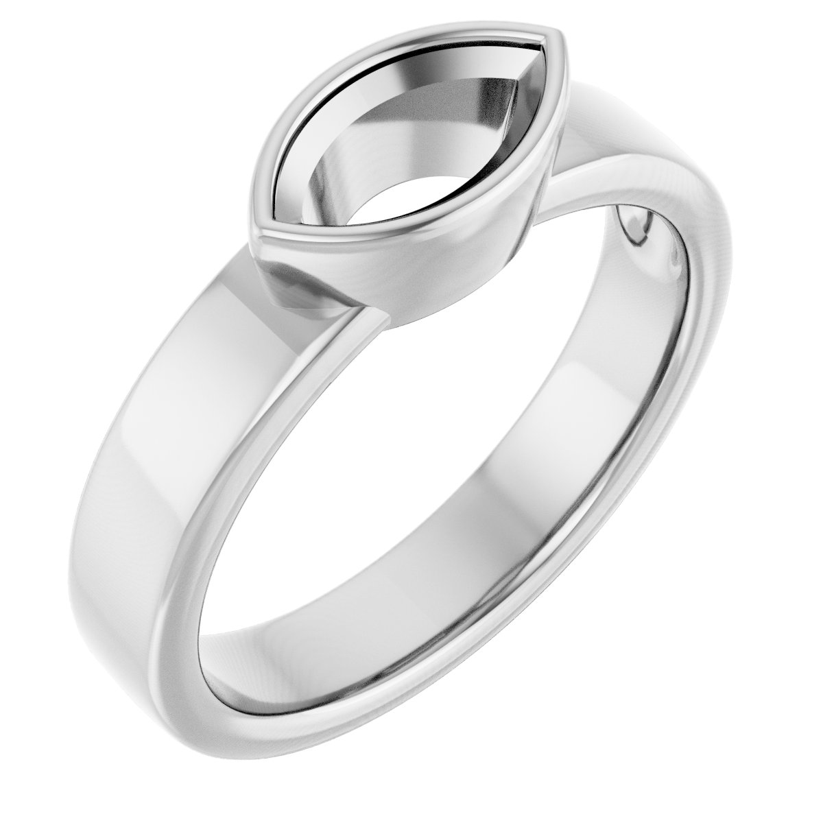 Bezel-Set Solitaire Engagement Ring