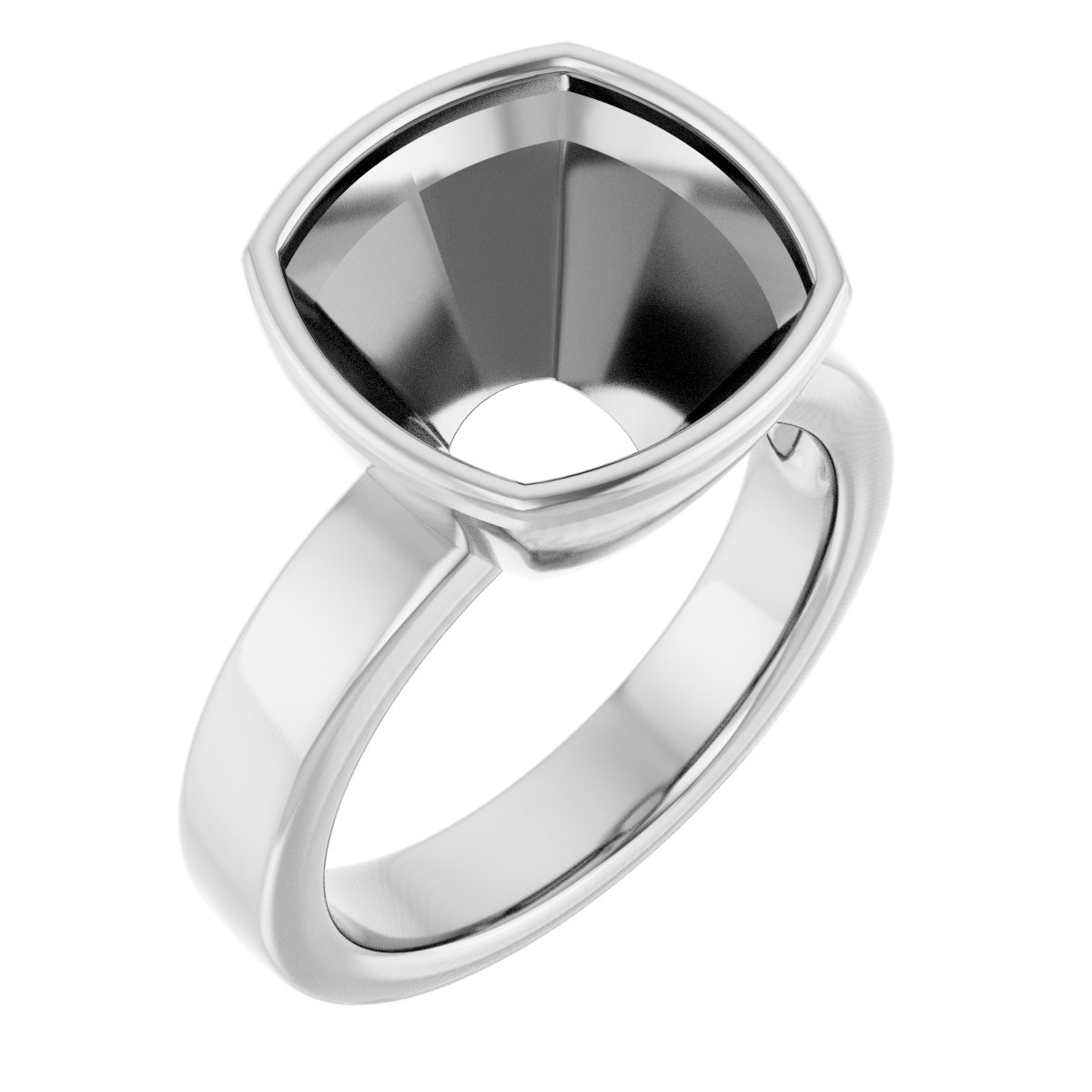 Bezel-Set Solitaire Engagement Ring