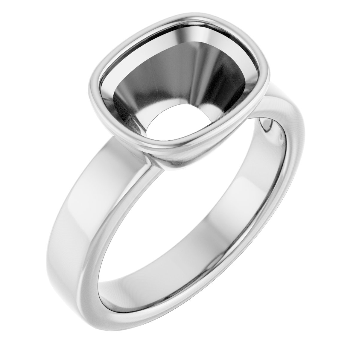 Bezel-Set Solitaire Engagement Ring