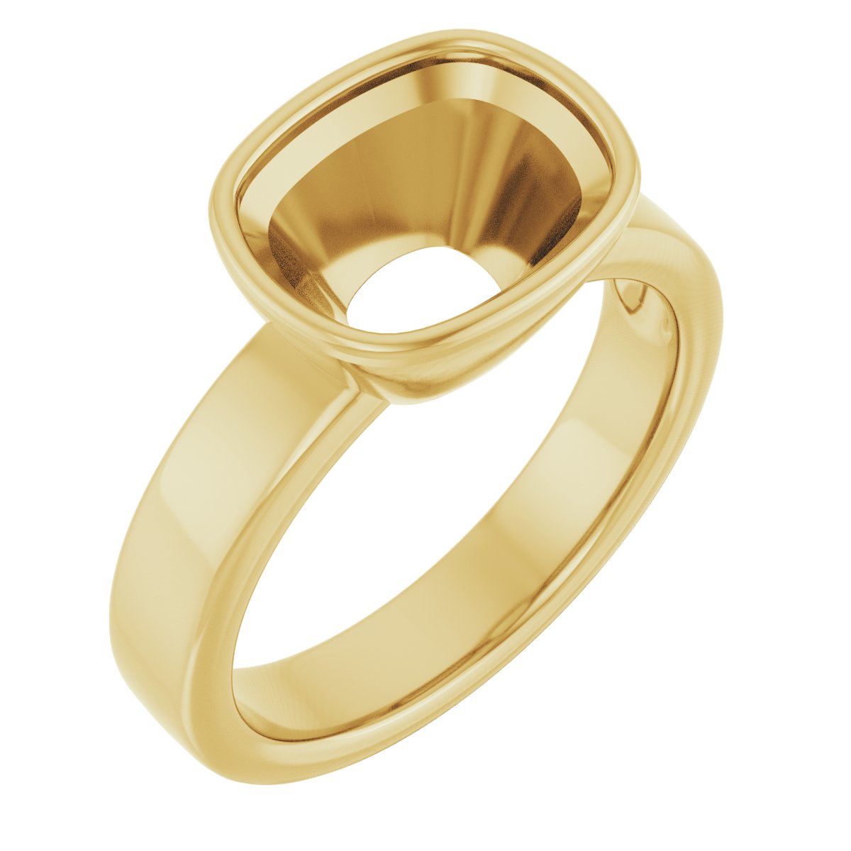 Bezel-Set Solitaire Engagement Ring
