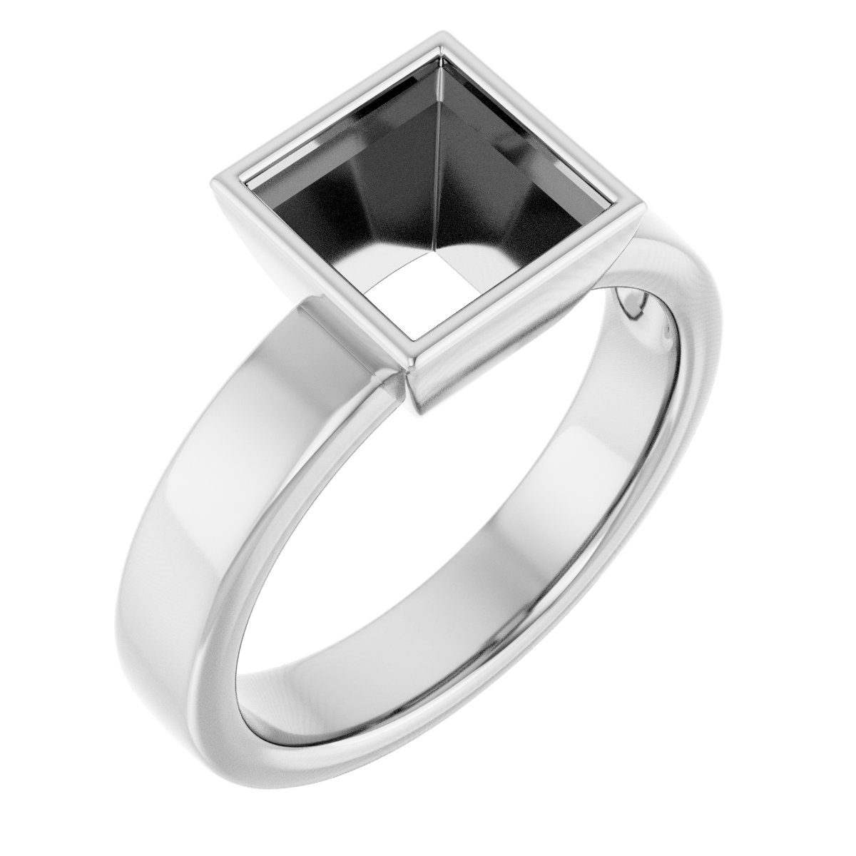 Bezel-Set Solitaire Engagement Ring