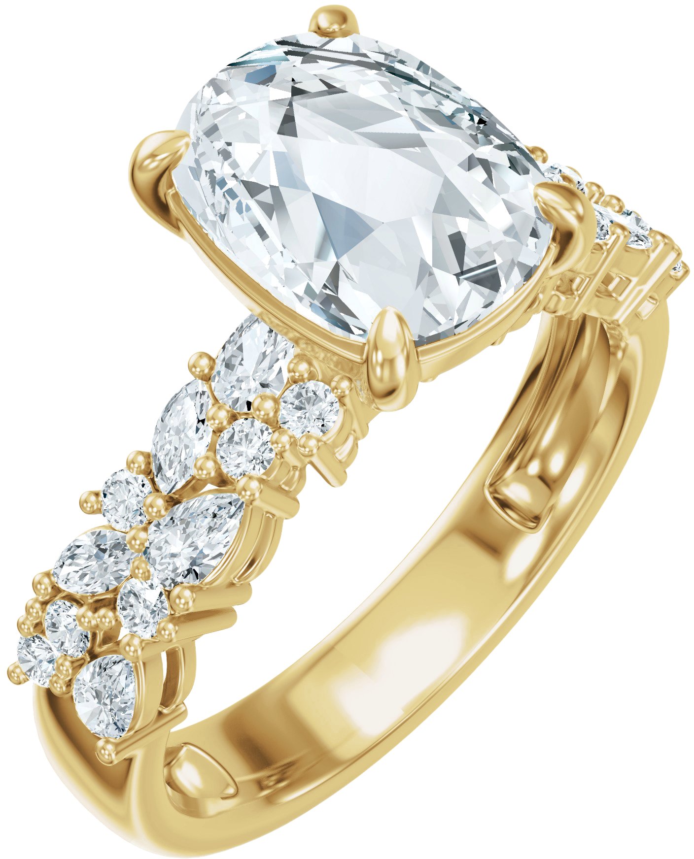 Accented Engagement Ring or Band