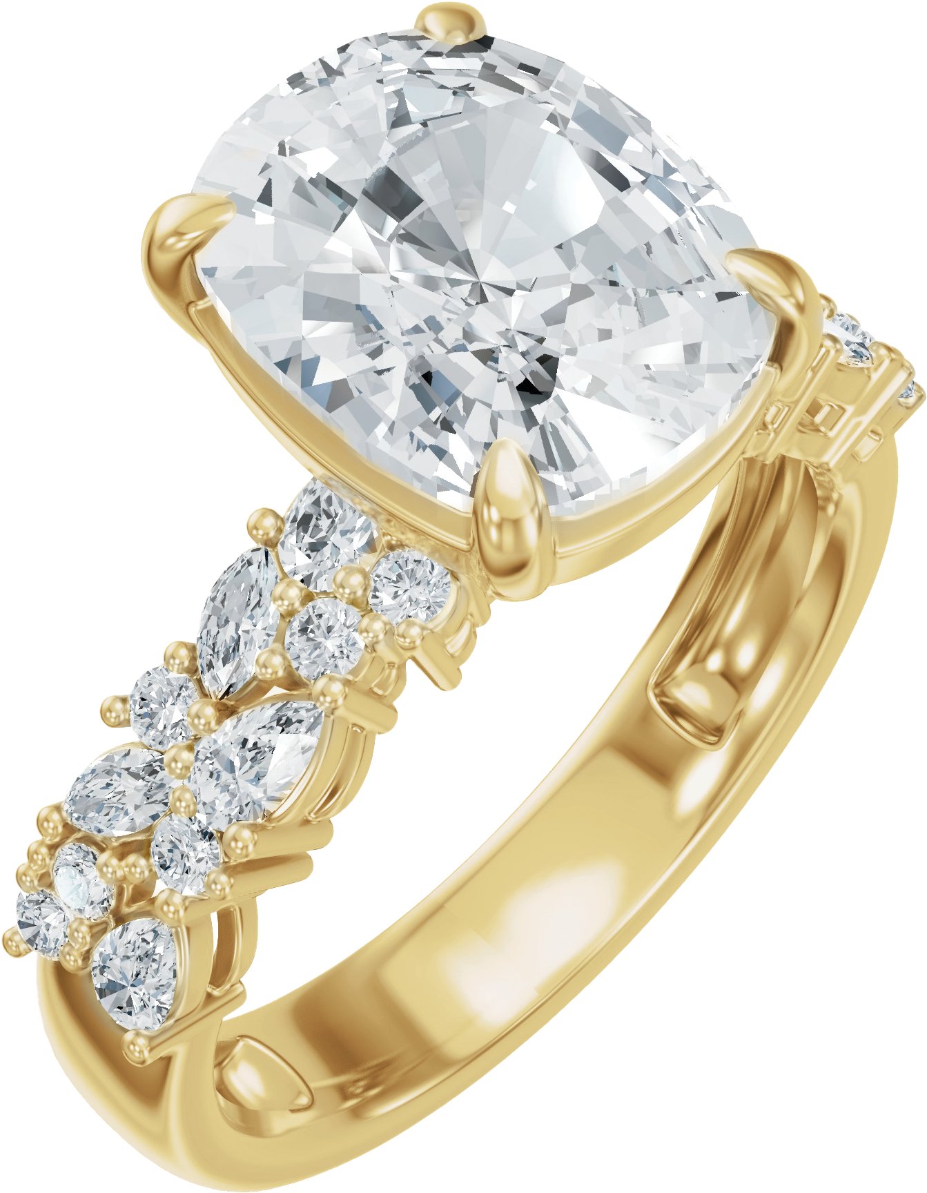 Accented Engagement Ring or Band