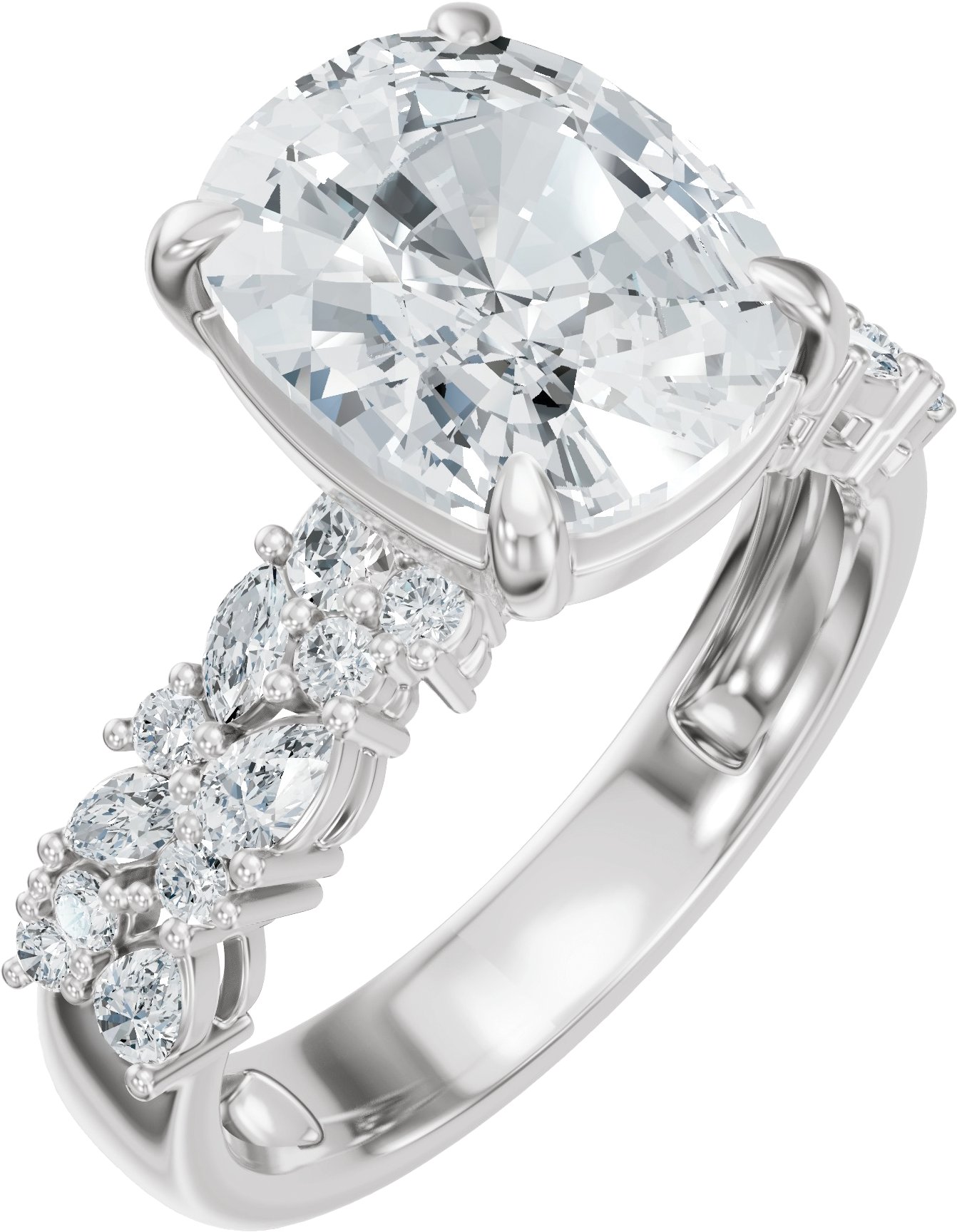 Accented Engagement Ring or Band