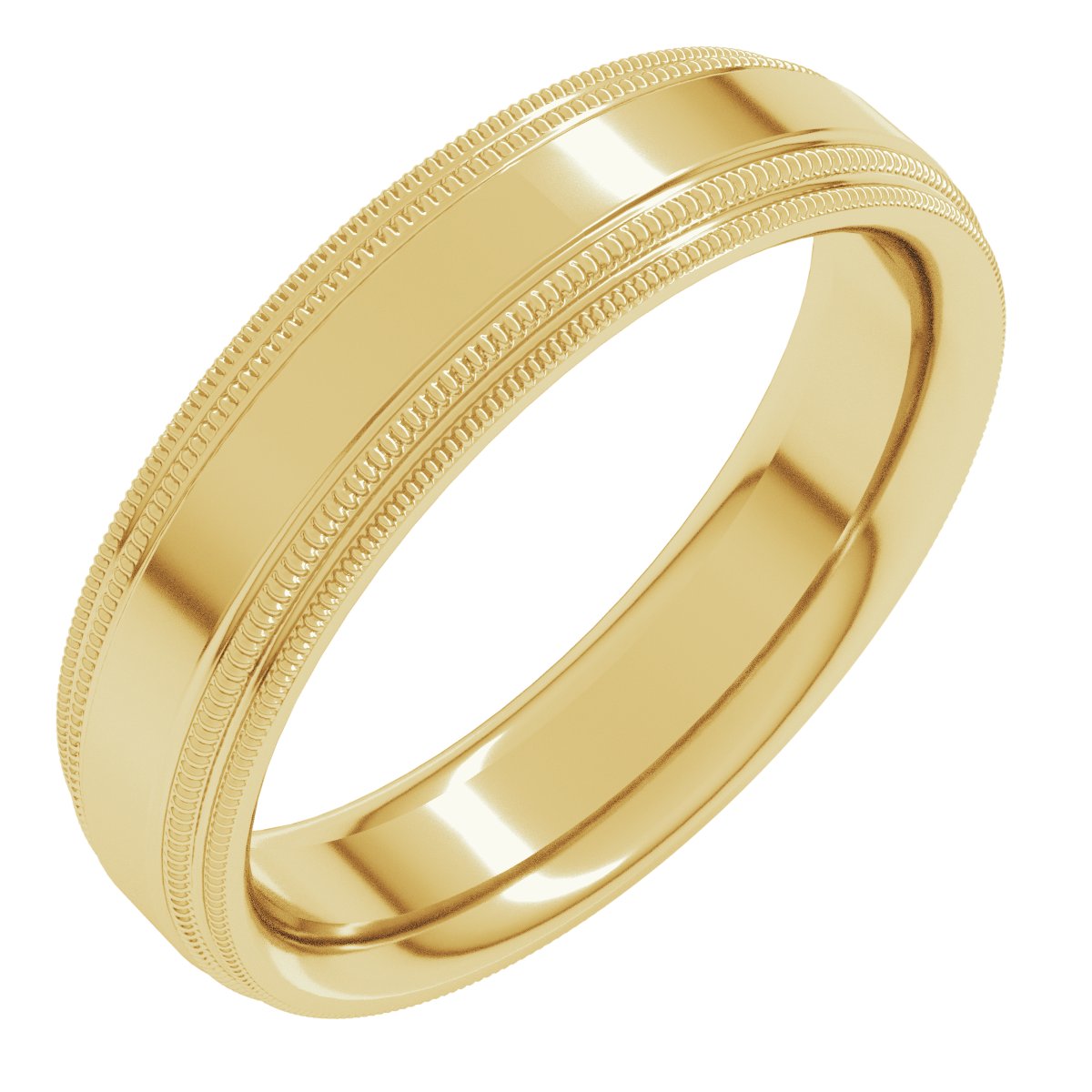 Double Milgrain Comfort-Fit Flat Band