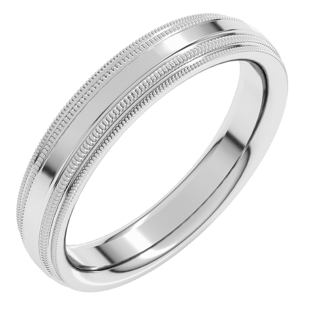 Double Milgrain Comfort-Fit Flat Band