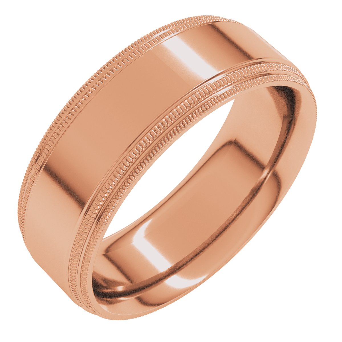 Double Milgrain Comfort-Fit Flat Band