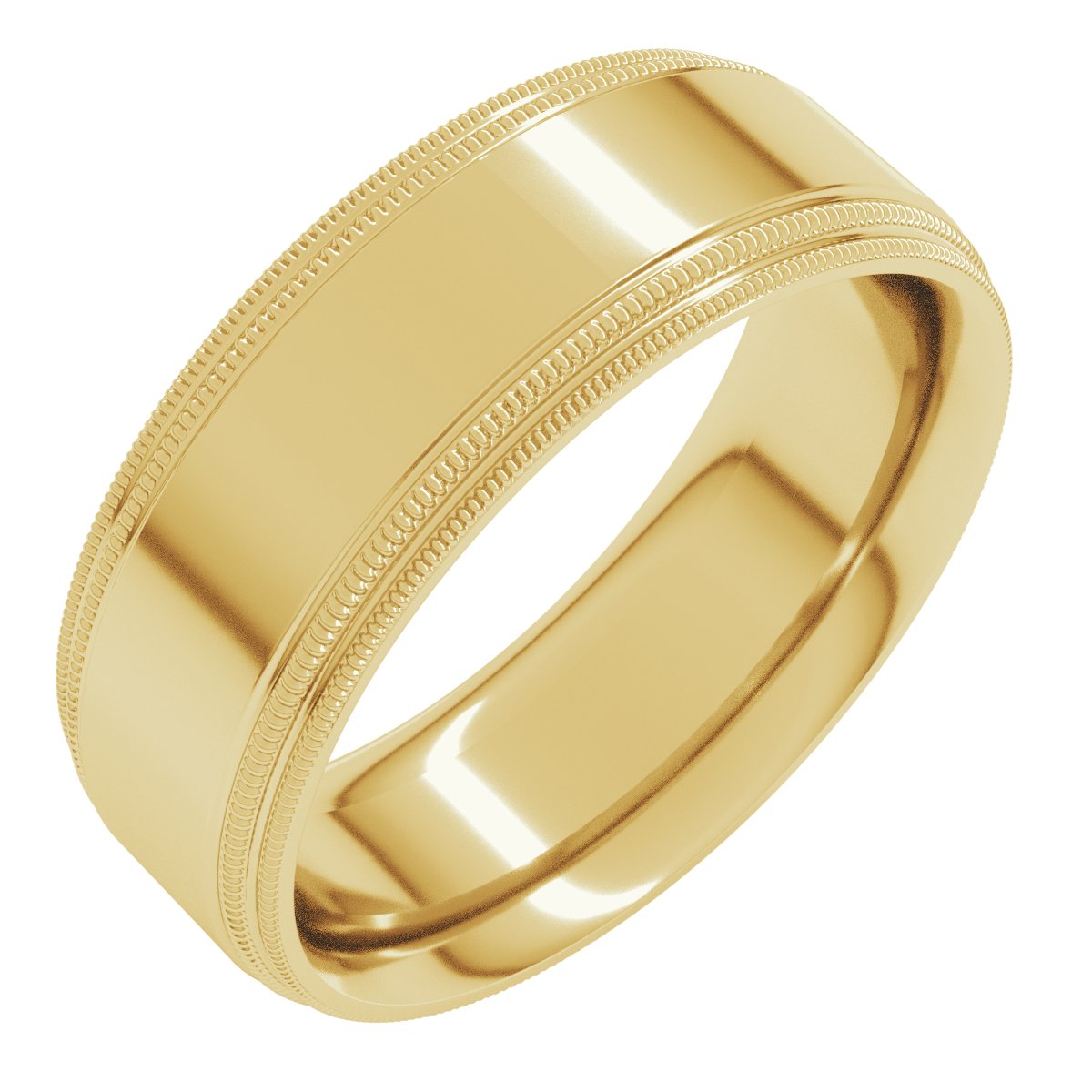 Double Milgrain Comfort-Fit Flat Band