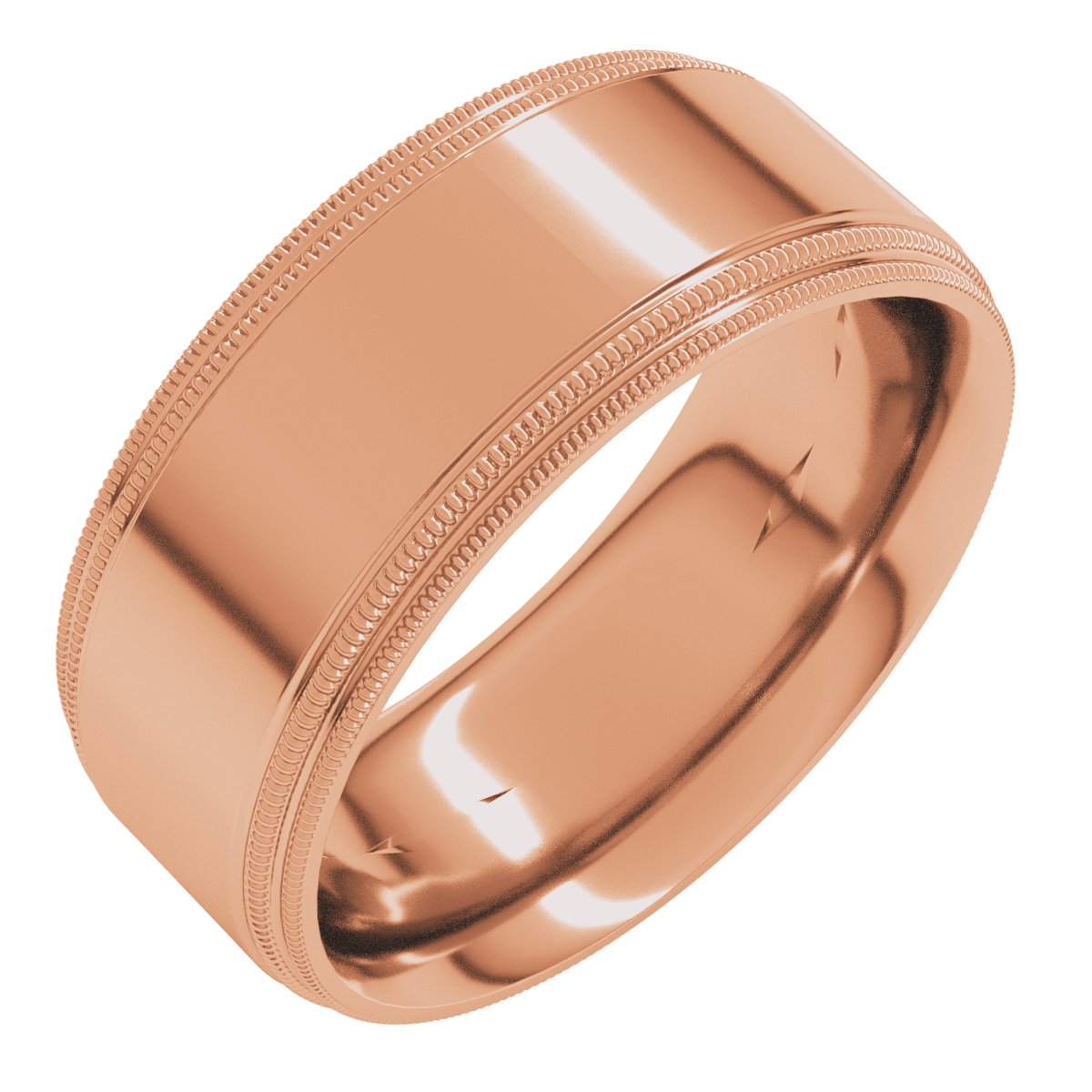 Double Milgrain Comfort-Fit Flat Band