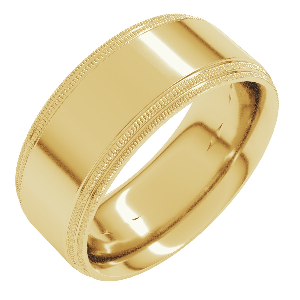 Double Milgrain Comfort-Fit Flat Band