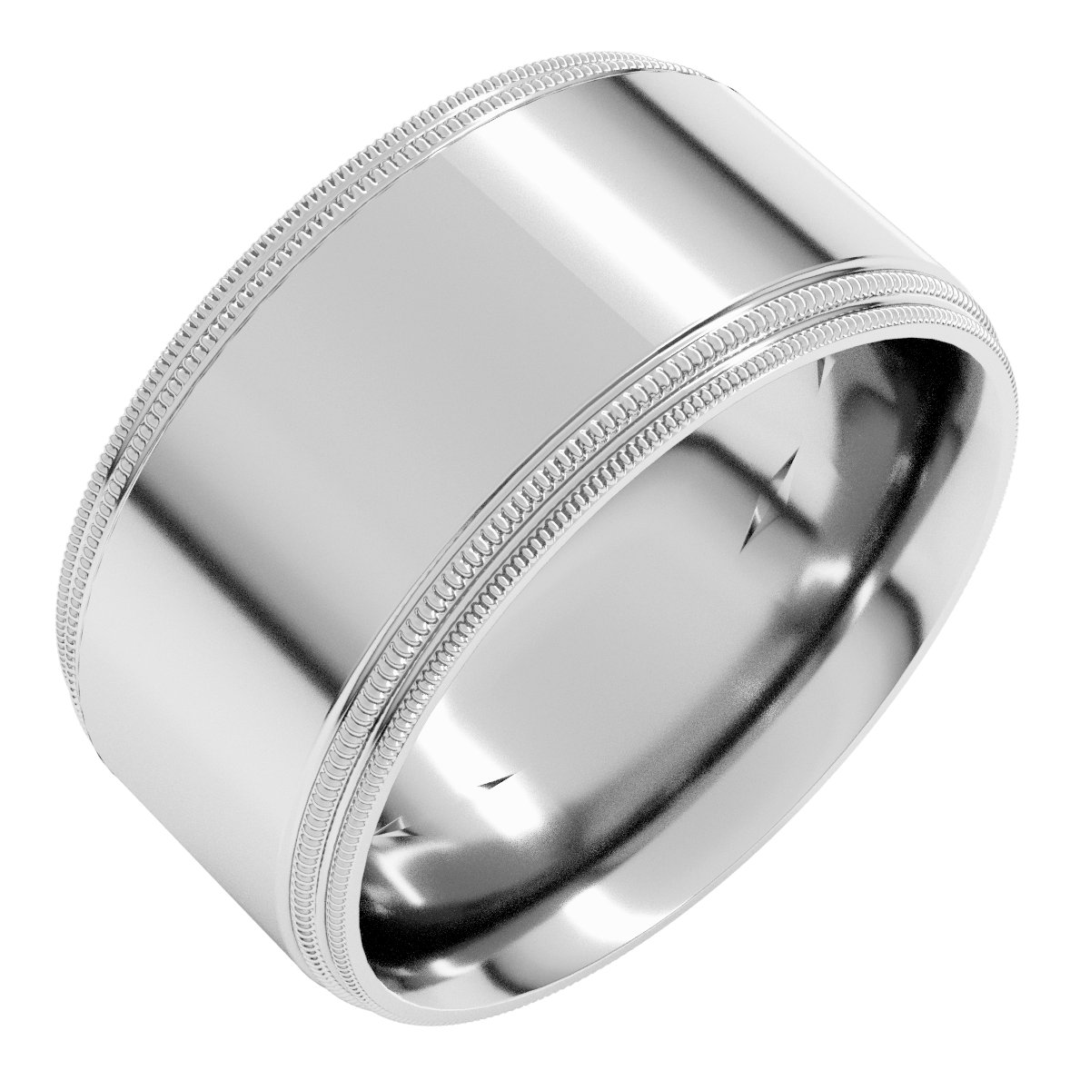 Double Milgrain Comfort-Fit Flat Band