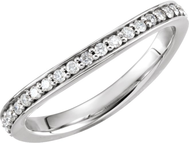 14K White 1/3 CTW Natural Diamond Stackable Band