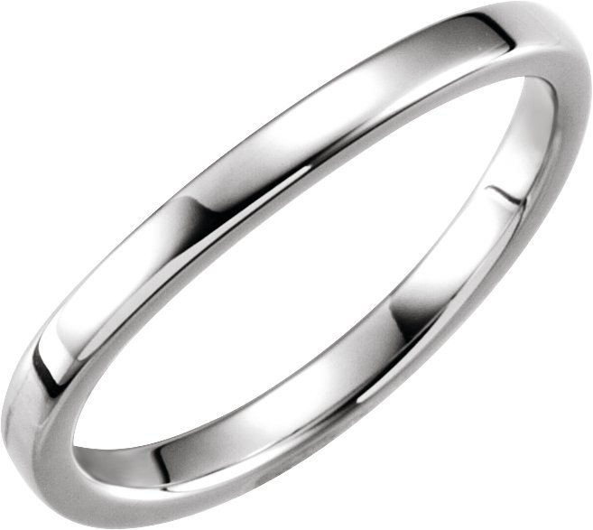 Platinum 1.65 mm Ladies Stackable Band Size 6