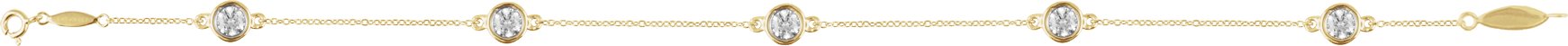 14K Yellow 1/3 CTW Diamond Bezel-Set Station 7