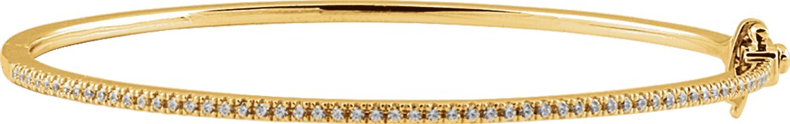 14K Yellow 1/2 CTW Natural Diamond Pavé- 7" Bracelet