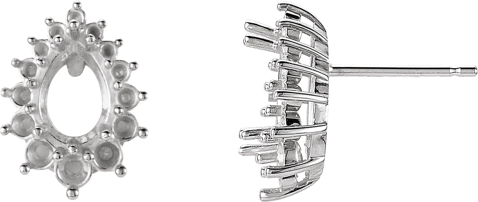 Graduated Halo-Style  Earrings
